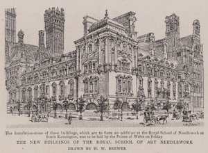 Die neuen Gebäude der Royal School of Art Needlework von Henry William Brewer
